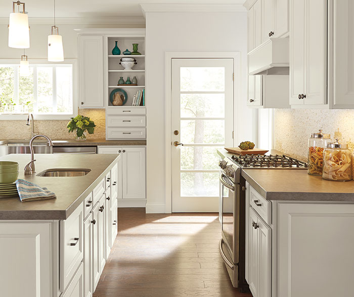 White Cabinets in Casual Kitchen