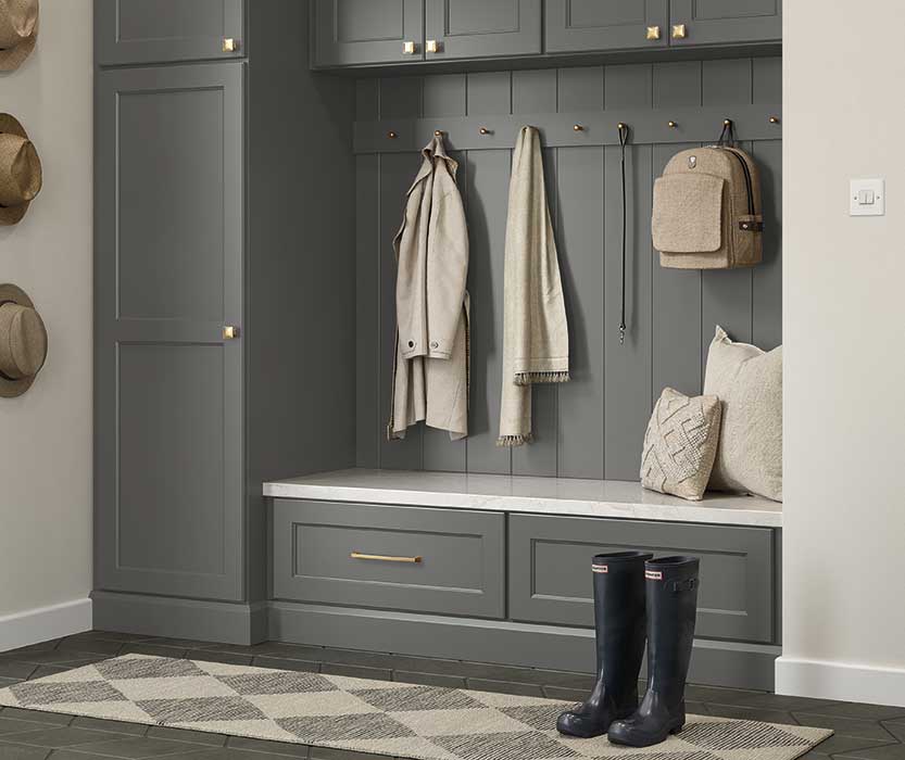White and Gray Laundry Room and Mudd Room